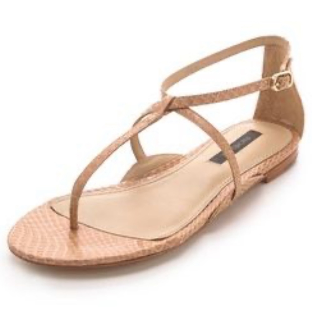 Rachel Zoe snakeskin natural sandal